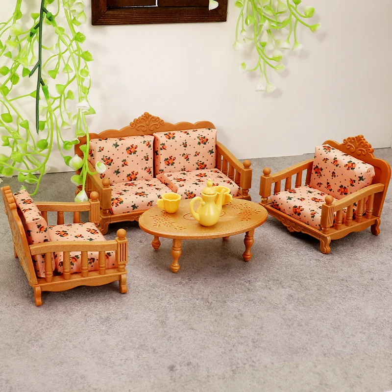 

Новая популярная креативная мини-миниатюрная модель дивана, имитация ретро-кофейного столика, модель стола, изысканная и красивая