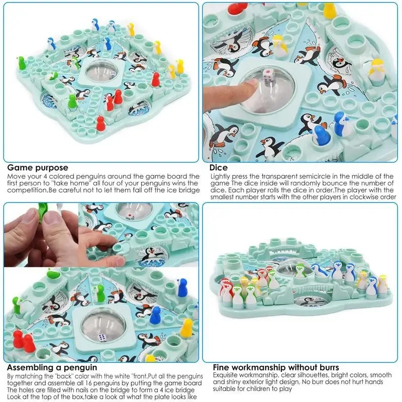 متعددة اللاعبين البطريق تحلق الشطرنج ألعاب الطاولة أصدقاء الأسرة المنافسة التفاعلية Umping الشطرنج النرد ألعاب الطاولة اللعب