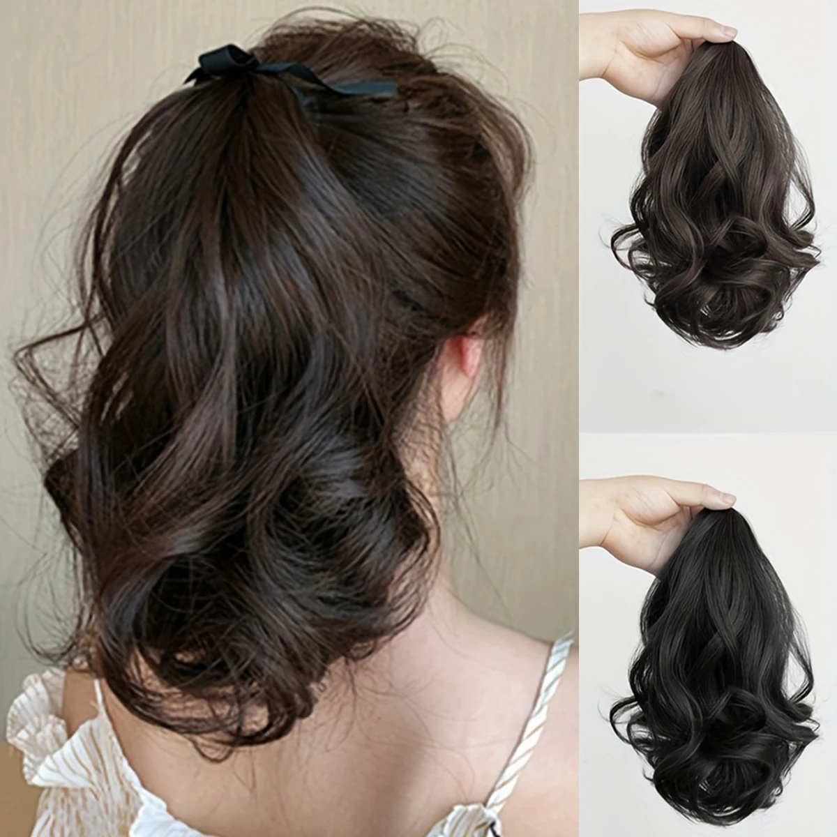 Synthetic Strap Ponytail Hair Extension Wig Curly Ponytail Surrounding Woman's Ponytail Clip In Hairpiece Hair Accessories