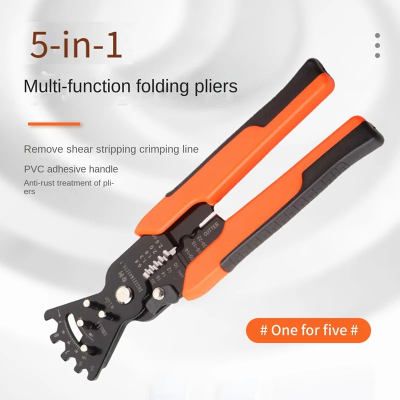 5-In-1 Stripping Pliers Multifunctional Wire Bending Pliers Electrician Bending Tool Stripping Artifact Electrical Box Durable