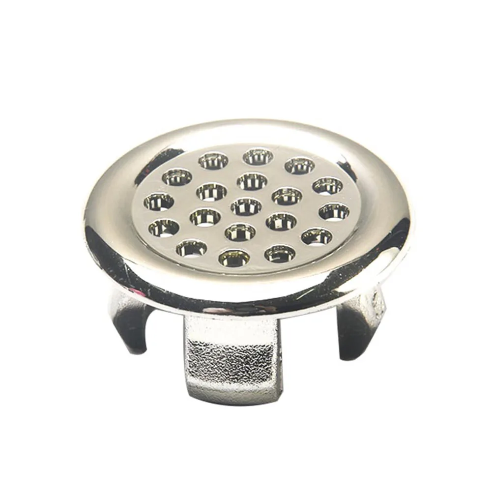 Sink Round Ring Overflow Spare Cover Tidy Chrome Trim Bathroom Ceramic Basin Overflow Decorative Cover Bathroom Accessories