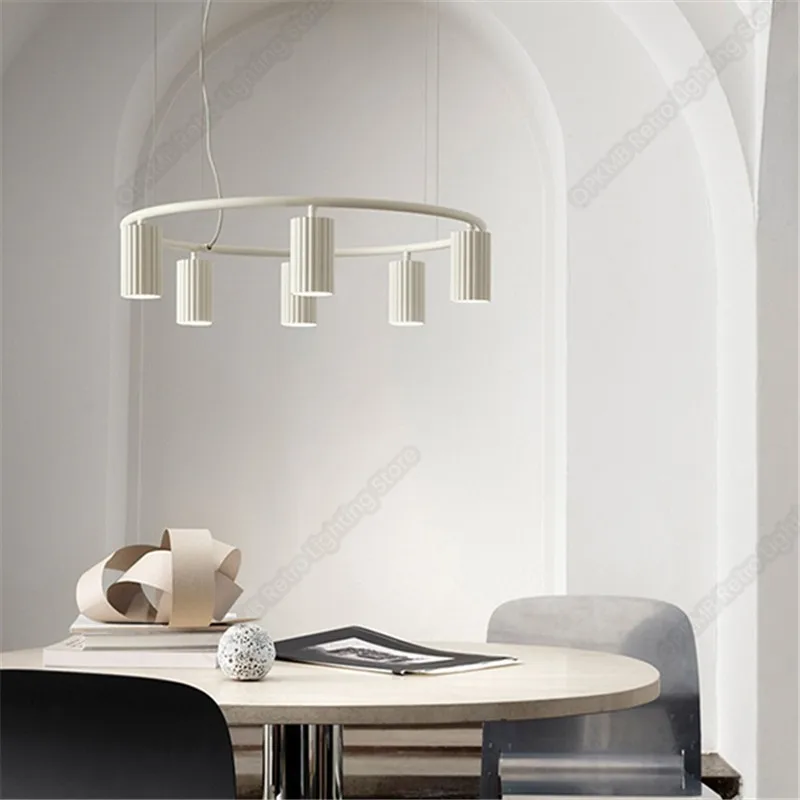 Donna Circle chandelier Nordic ring light sala da pranzo luci a sospensione cucina isola soggiorno decorazione della stanza luce estetica