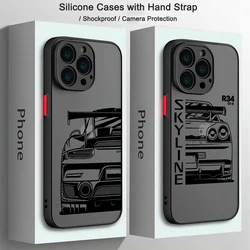Matte luxury Phone Case For Xiaomi Redmi Note 13 12 11 10 10C 10X 9A 9T 9C 8 7 Pro Plus 5G Edge Funda Clear Cover JDM Dream Car