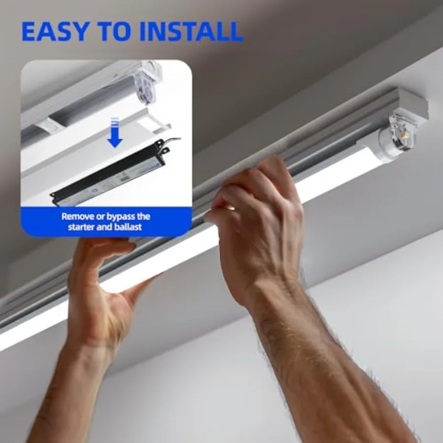 8Feet LED Bulbs, 44W 4500 Lumen Super Birght Light, T8 T10 T12 LED Fluorescent Replacement Tube, FA8 Single Pin T8 LED Bulbs 8