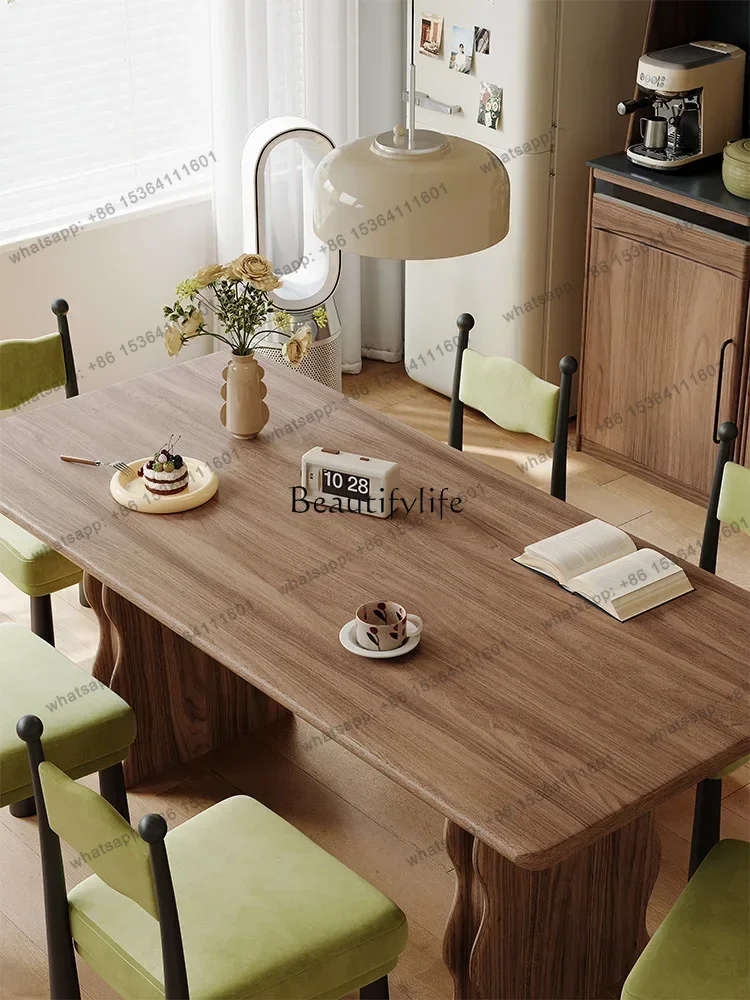 CJNorth American Black Walnut Medieval Solid Wood Long Dining Table