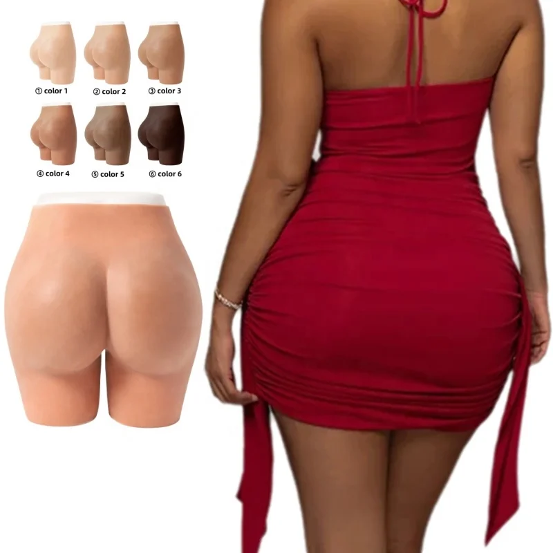 

Women Silicone Butt and Hip Shaper Padded Panties Realistic Silicone Big Butt Fake Bum Buttock Pads for Lady
