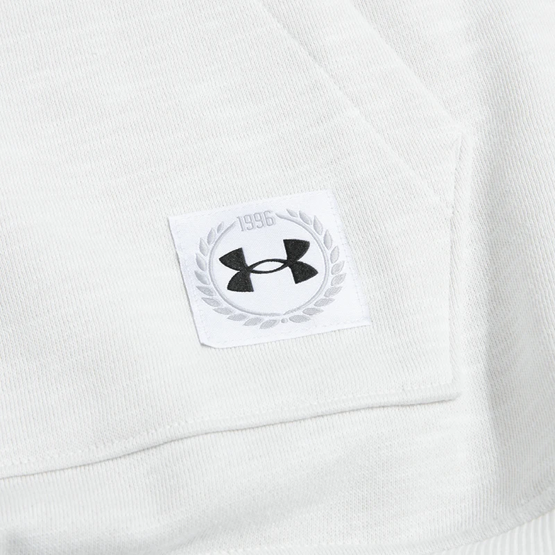 เสื้อสเวตเตอร์มีฮู้ดผู้ชายเอสเซนเชียล เฮอริเทจ Flc Hd ของผู้ชาย Under Armour ลำลองหลวมชุดกีฬาเสื้อสวมหัวฝึกซ้อม 1373813-112
