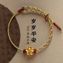 Fashion Hand Braided Coloful Rope Lucky Fine Bracelet DIY Wearable Pendant Bangle Lovers' Gift Friendship Bracelet Size Adjustab