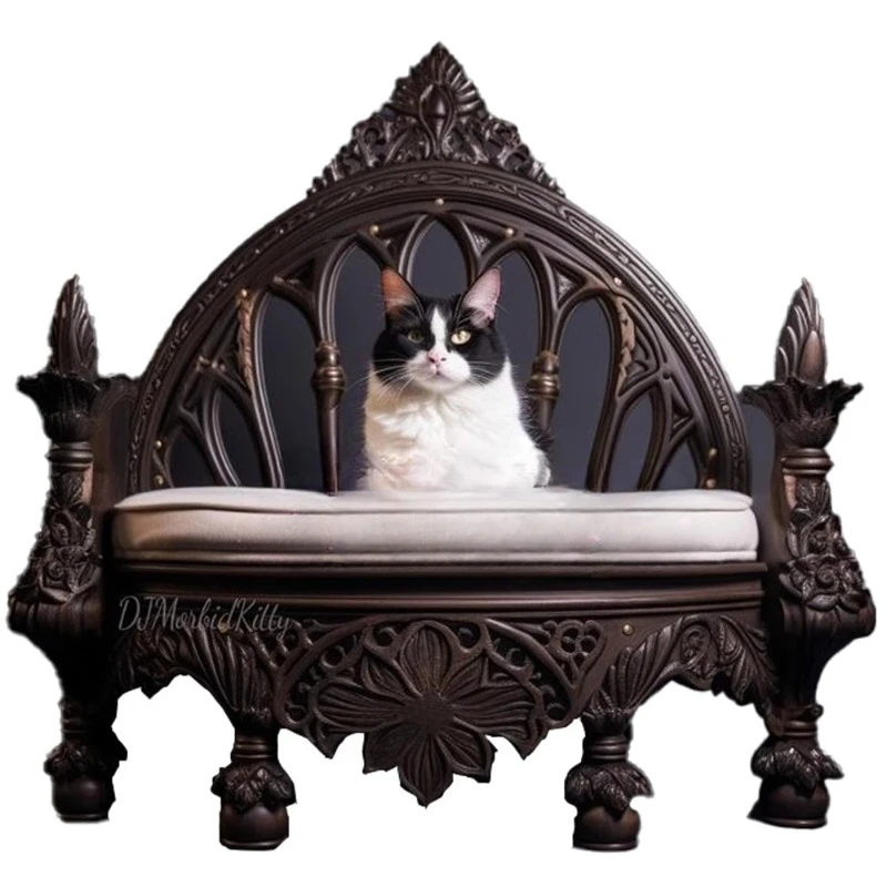 High-end indoor solid wood cat sofa dog sofa luxury cat recliner dog recliner cat bed dog bed pet furniture