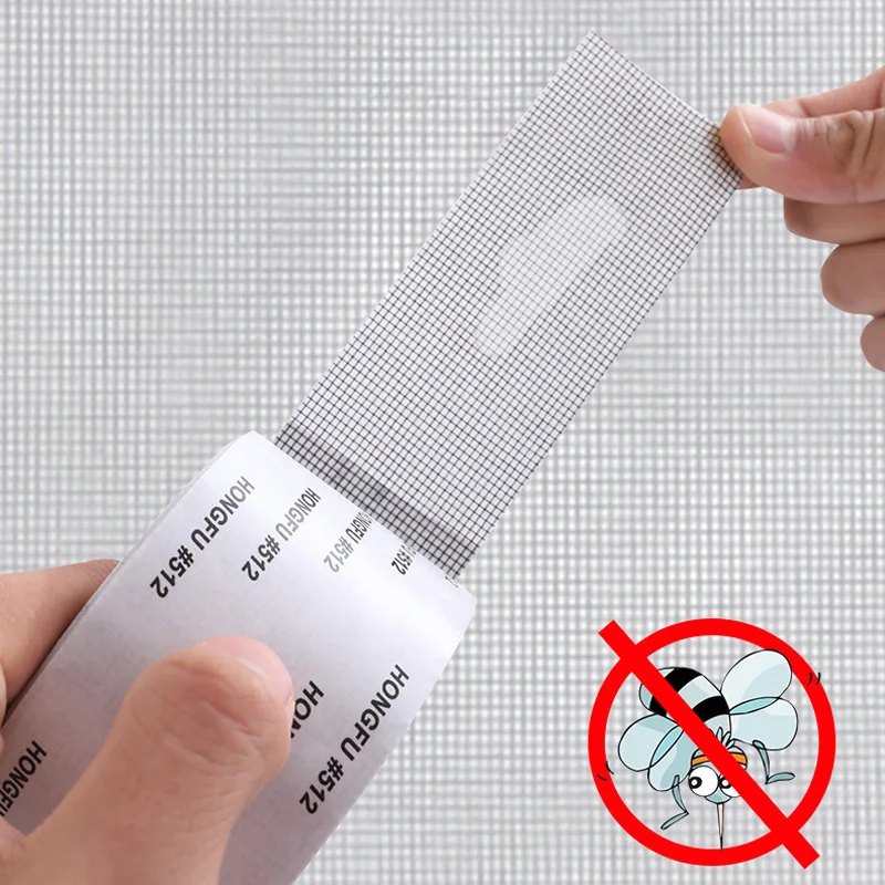 

Window Screen Repair Tape waterproof Self Adhesive Mesh Tape Net Door Fix Patch Anti Insect Mosquito Mesh Broken Holes Repairing