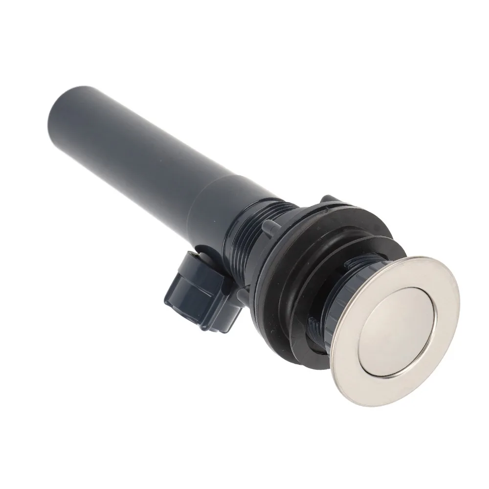 Stainless Steel Sink Stopper Anti Clogging with Lift Rod Sink Drain Assembly Rust Proof With Overflow Drain Stopper