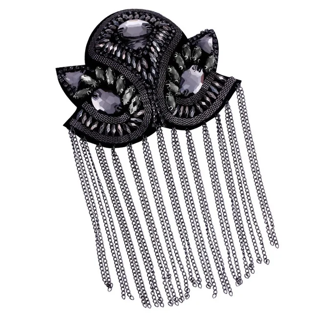 1PCS Fashion Handmade Shoulder Jewelry Tassel Rhinestones Epaulettes Clothing Accessories Brooch Epaulet Shoulder Brooches Gift