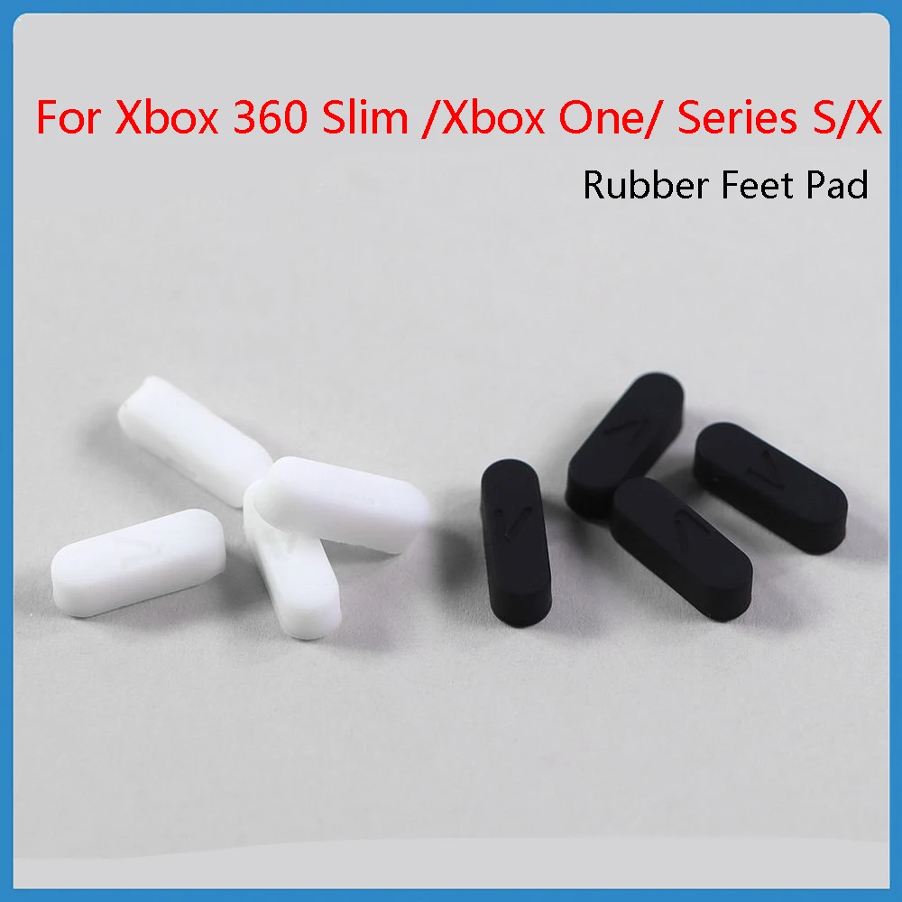 5Set Rubber Feet Pad For Xbox 360 Slim /Xbox One/ Series S/X Game Controller Rubber Foot Pad White/Black Feet Pad Replacement