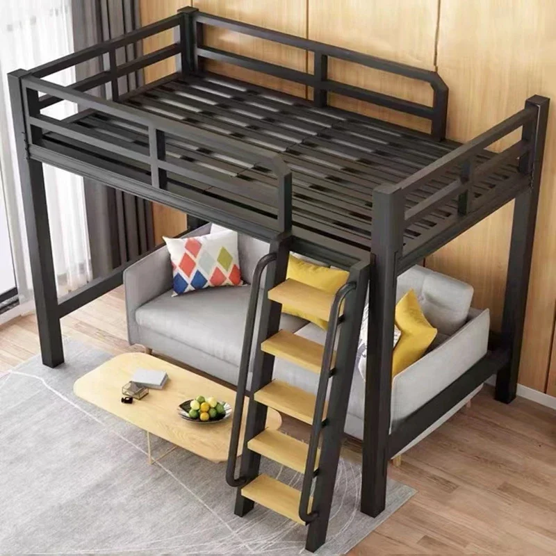 Double-layer Iron Frame Bed Adult Upper And Lower Bed E-sports Hotel Household Elevated Bed Cama Bedroom Furniture