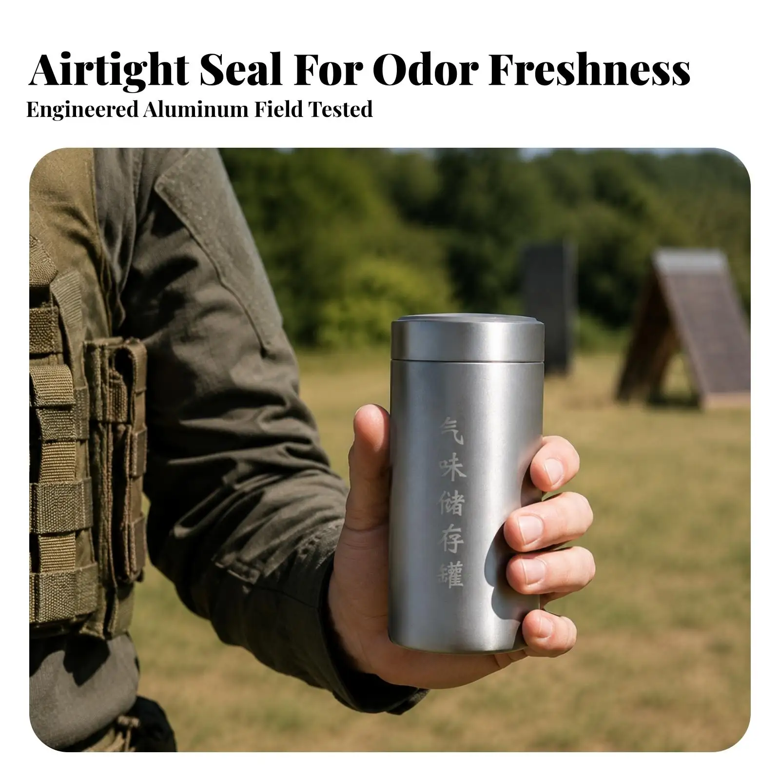 Sealed Aluminum Scent-Storage Canister | Compact Portable Size, Dog Scent Training Canister, for Detection Exercises