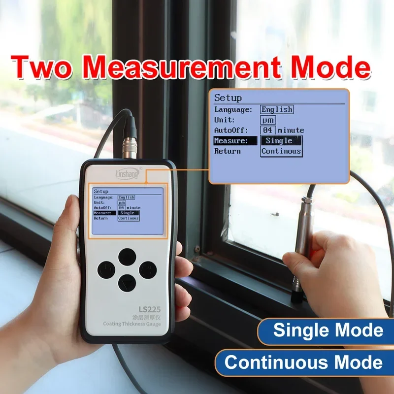 

Aluminum Coating Thickness Gauge Non Ferrous Digital Coating Measurement Device High Precision Eddy Current NFe LS225 N1500