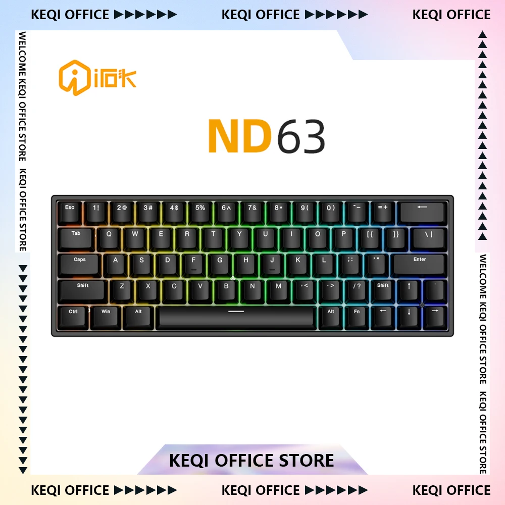 

Irok ND63 Pro Magnetic Switch Mechanical Keyboards RGB Hot Swap E-Sports Wired Customize Keyboard Pc For Gaming Office Accessory