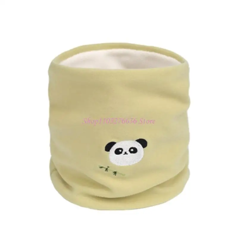 R6FD Cartoon Baby Scarf for Boys Girls Thicked Warm Neck Collar Neckerchief
