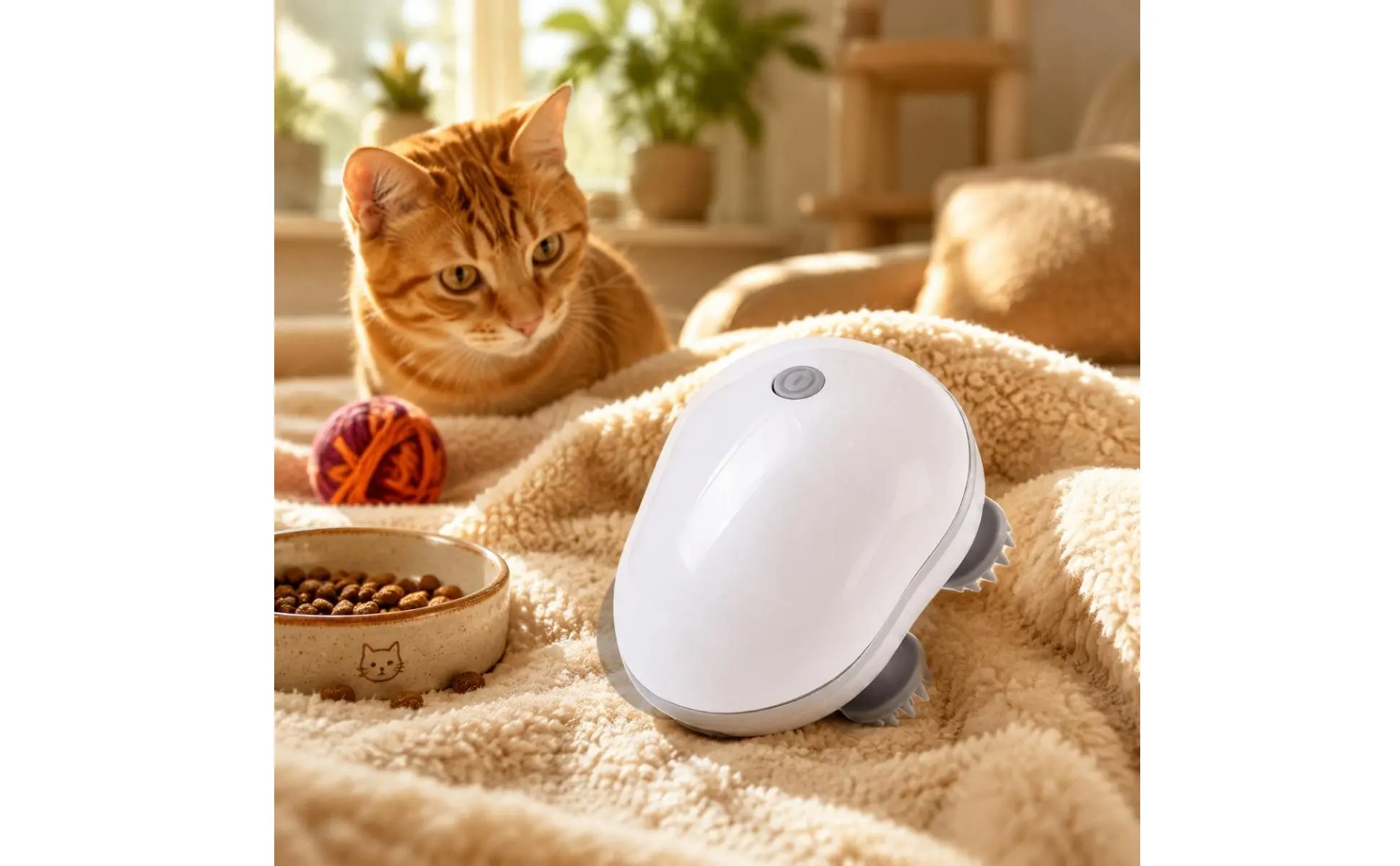Pet Head Massager Multi-Function Electric Pet Massager Head Massage Tool Tangletangle-Free Wellness Device Portable