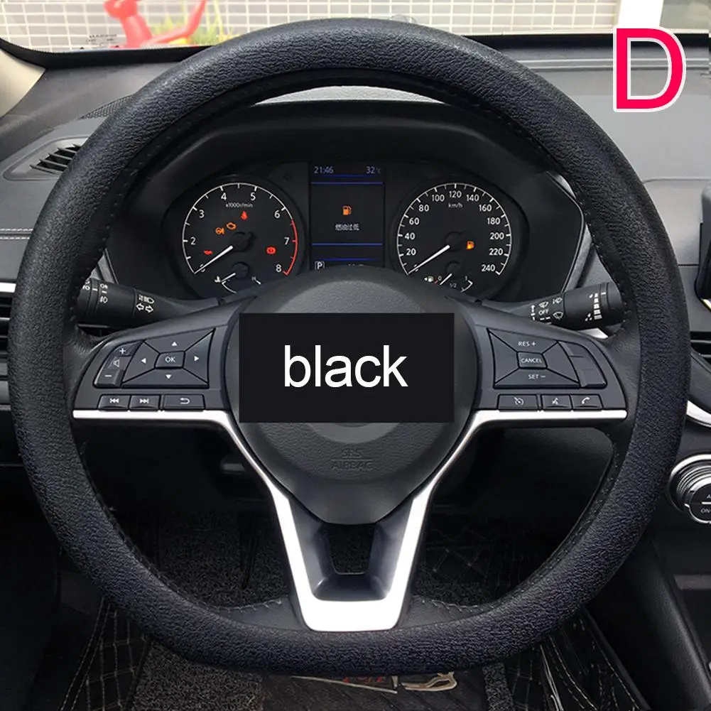 Auto Universal Silikon Lenkrad Elastische Handschuh Abdeckung Textur Weiche Multi Farbe Auto Dekoration DIY Abdeckungen Zubehör – Detail 30