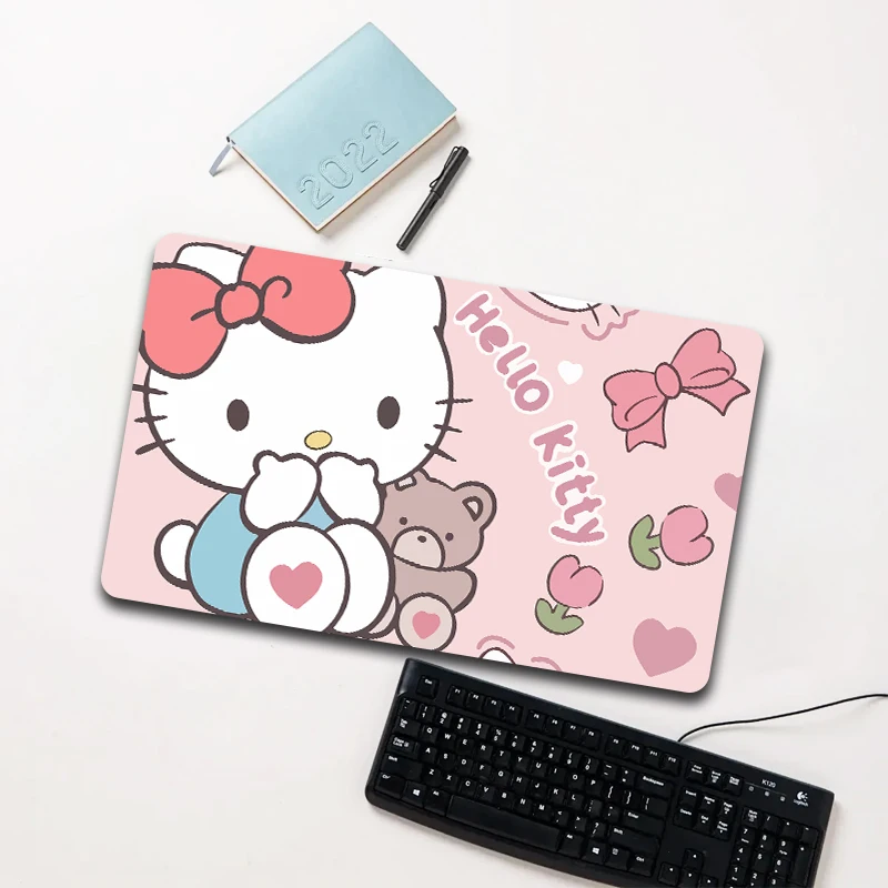 

Sanrio Hello Kitty Bear Pink Mouse Pad Large Non-slip Waterproof Desk Mat for Laptop Office