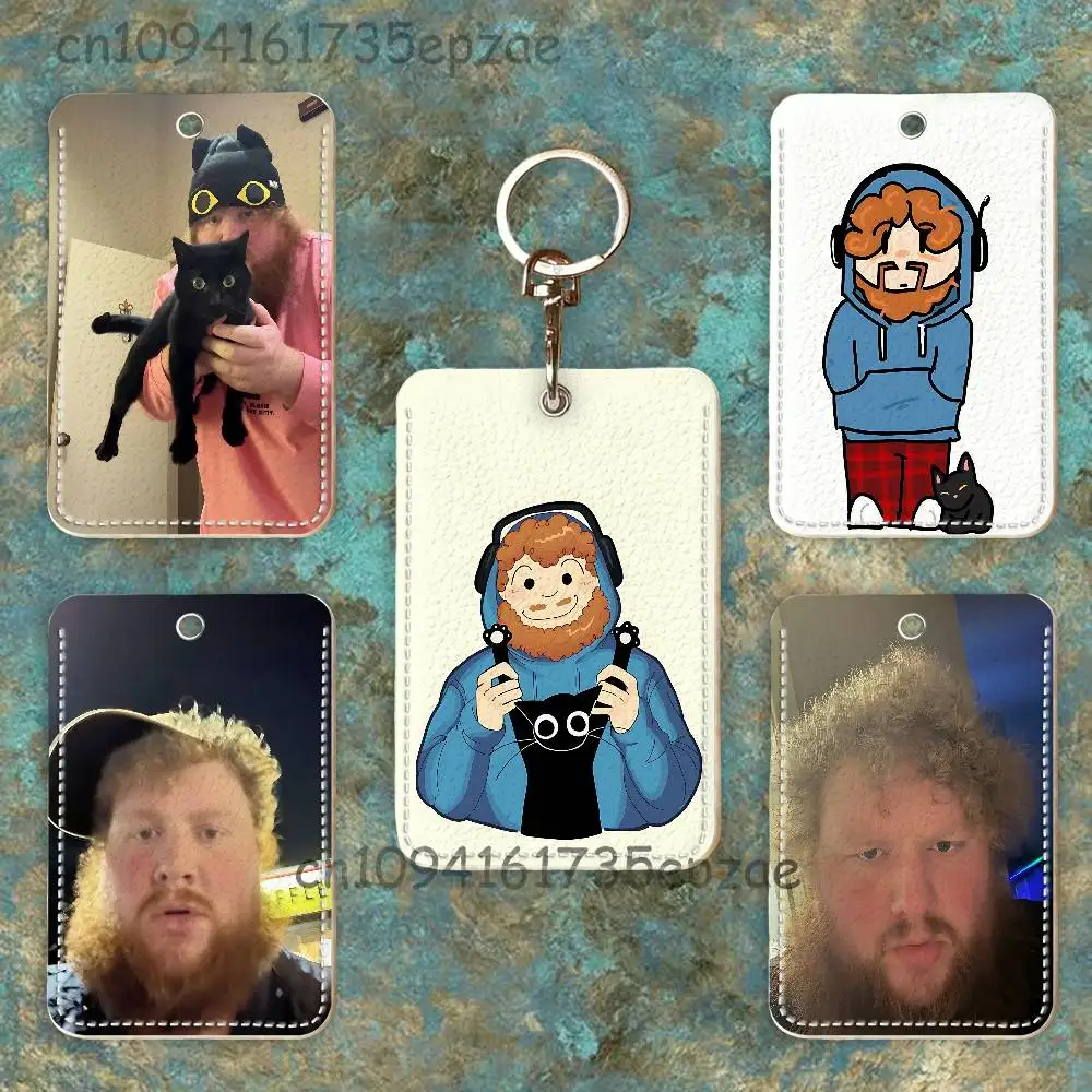 

CaseOh Kitty Premium PU Leather Card Holder Card Case with Metal Carabiner,Customizable Design for Daily Use