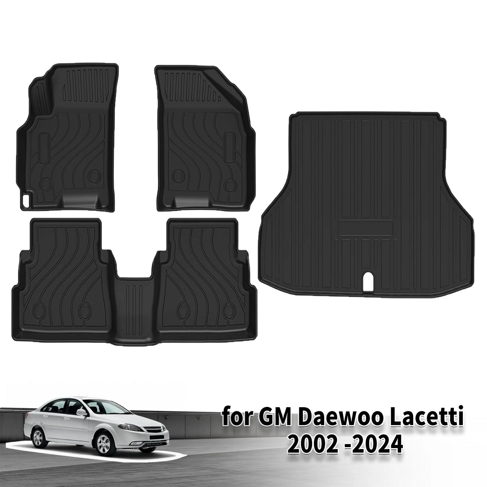 for GM Daewoo Lacetti / Chevrolet Optra 2002 -2024 LHD TPE Car Floor Mats 3D Laser Scanning Perfect Fit Odorless Accessories