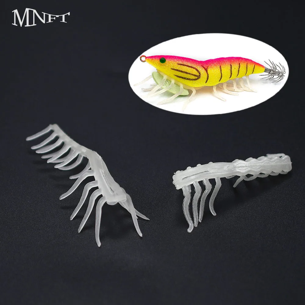 6Pcs Silikon Glowing Garnelen Köder Köder Schwimmen Schwimmende Sinkende Köder Simulation Garnelen Garnelen Angeln Lockt Köder