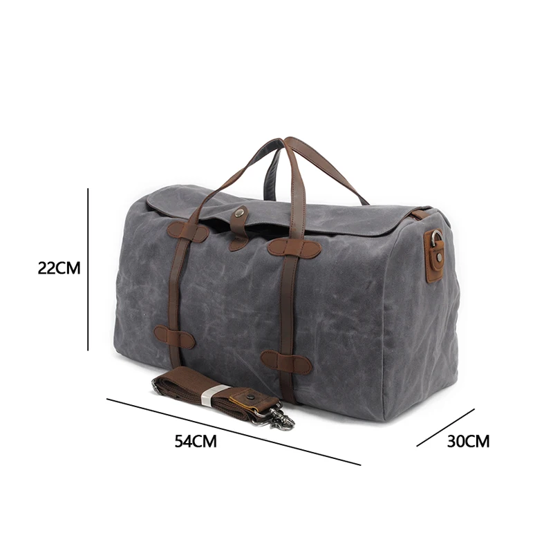 Muchuan Vintage Pure Katoenen Canvas Lederen Reizen Plunjezakken Grote Capaciteit Weekend Tas Weekendtas Mannen Hand Bagage Grote