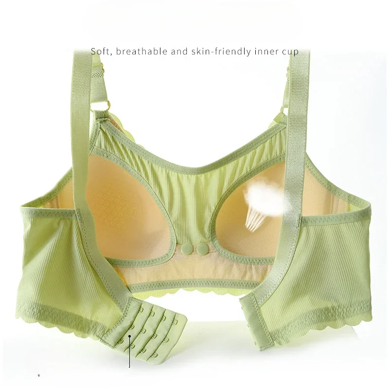 Maternity & Nursing Bra with Anti Sagging, No Steel Ring Thin and Breathable Design Nursing Bra Wirefree Breastfeeding