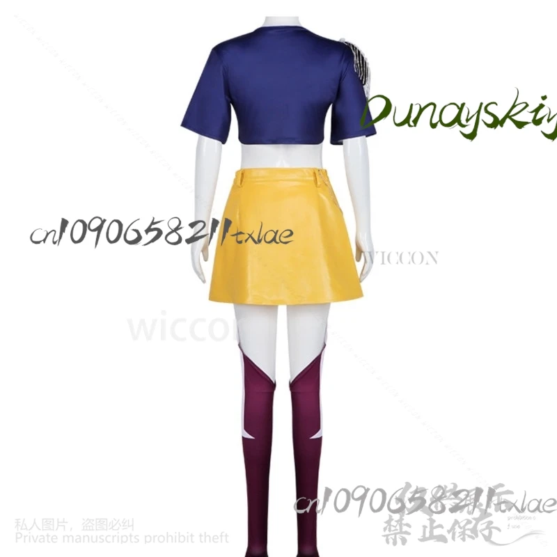 Аниме KPop Охотники Демонов Девушка Группа Косплей Мира Поющий Костюм Джирай Кей Панк Y2K Платье-рубашка Ярко-розовые парики Хэллоуин Вечеринка