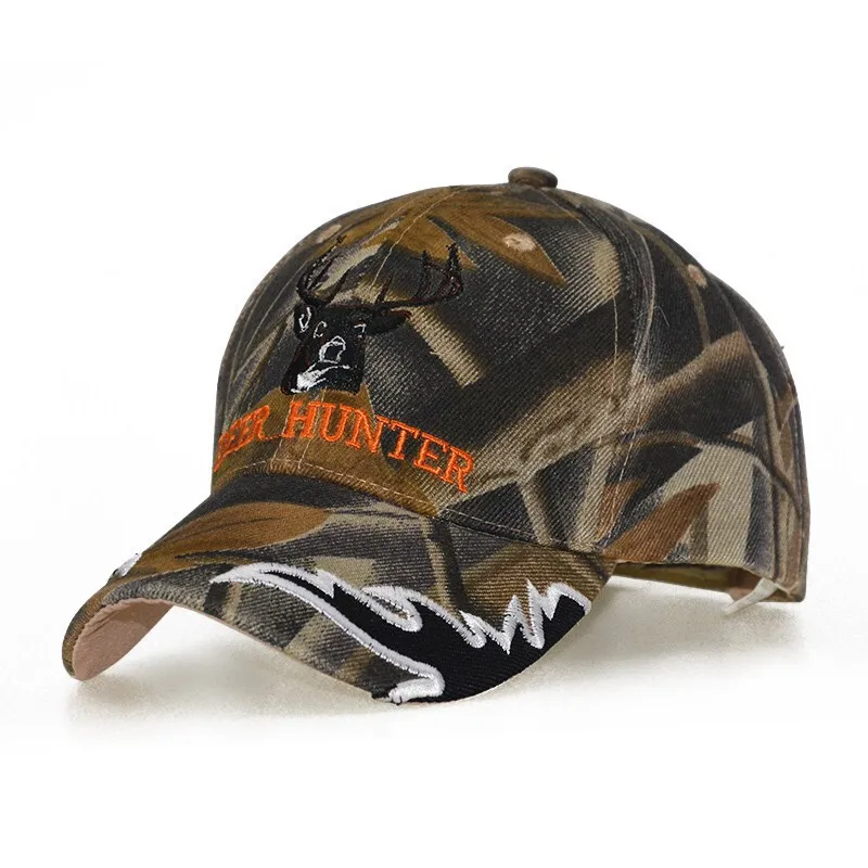 

Camouflage Striped Cartoon Embroidery DEER HUNTER Baseball Cap Sun Hat For Men Summer