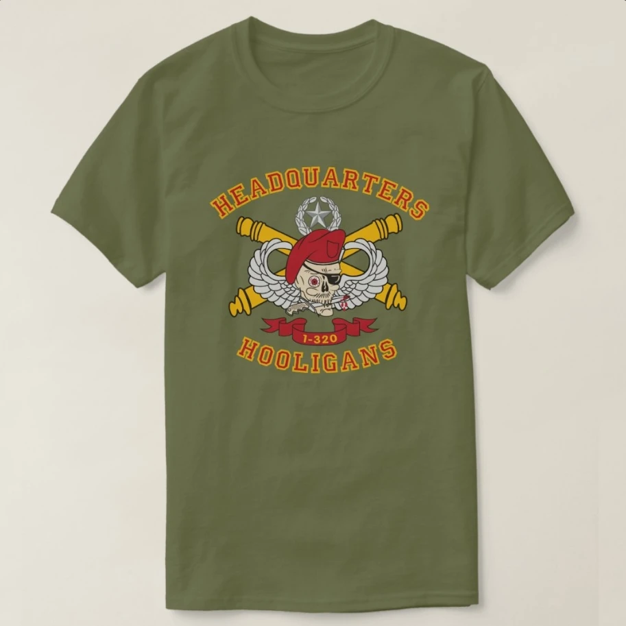 1st Battalion, 320th Field Artillery Regiment 82nd Airborne Division T-Shirt 100% Cotton O-Neck Short Sleeve Casual Mens T-shirt