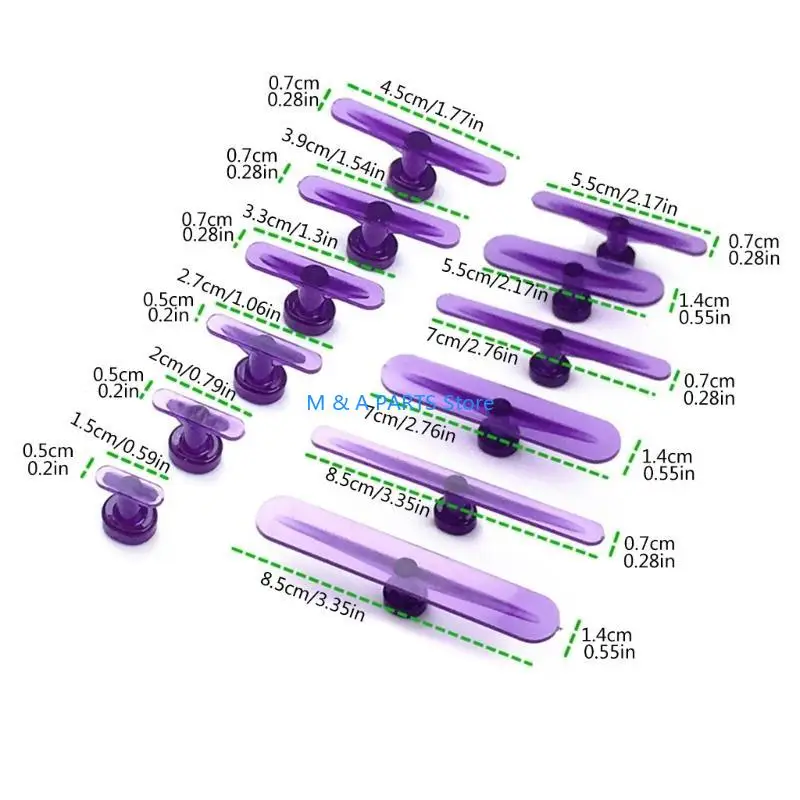 U1JF 12pcs glues tabs أداة إزالة dent أداة إزالة دنت أداة السيارة