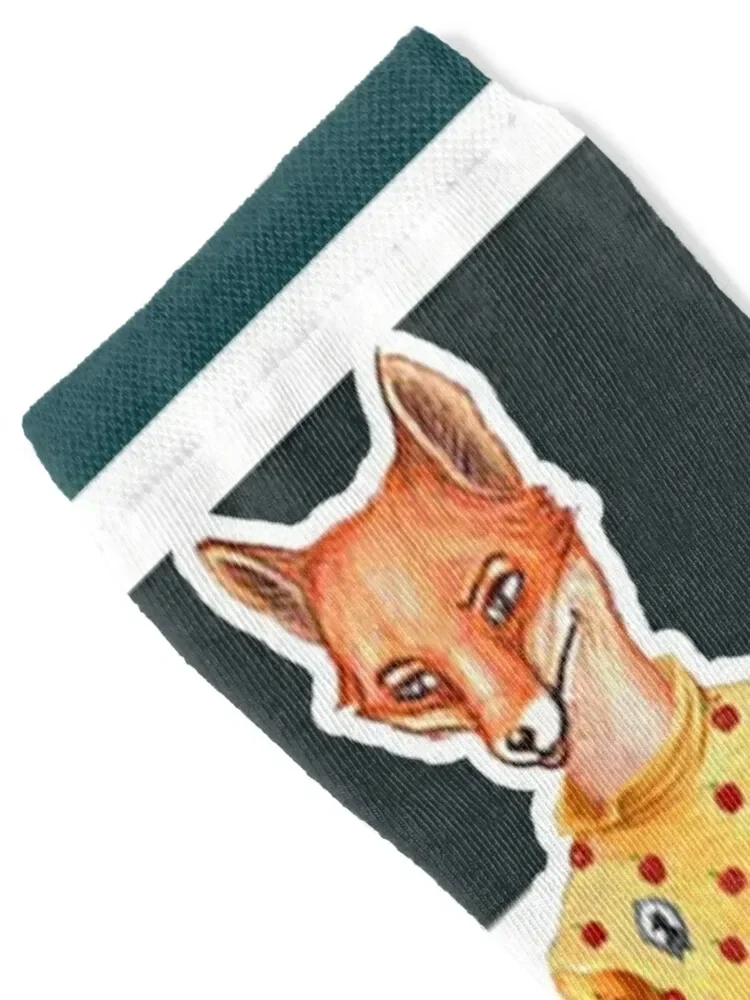 Fantastic Mr. fox and Mrs. Fox Funny Socks Hiking boots Wholesale Crossfit Men's Socks Women's