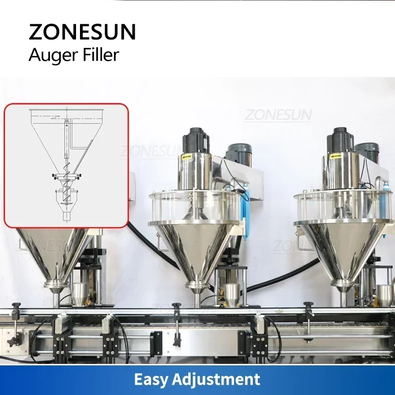 ZONESUN ZS-FM4A Riempitrice automatica per vasetti per bottiglie con servomotore a 4 teste