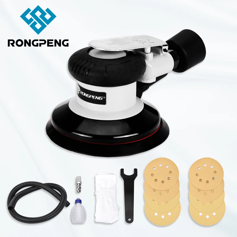 

RONGPENG Air Sander Professional Random Orbital 5Inch Pneumatic Palm Sander For Wood Car Auto Body work Polisher Air Tools