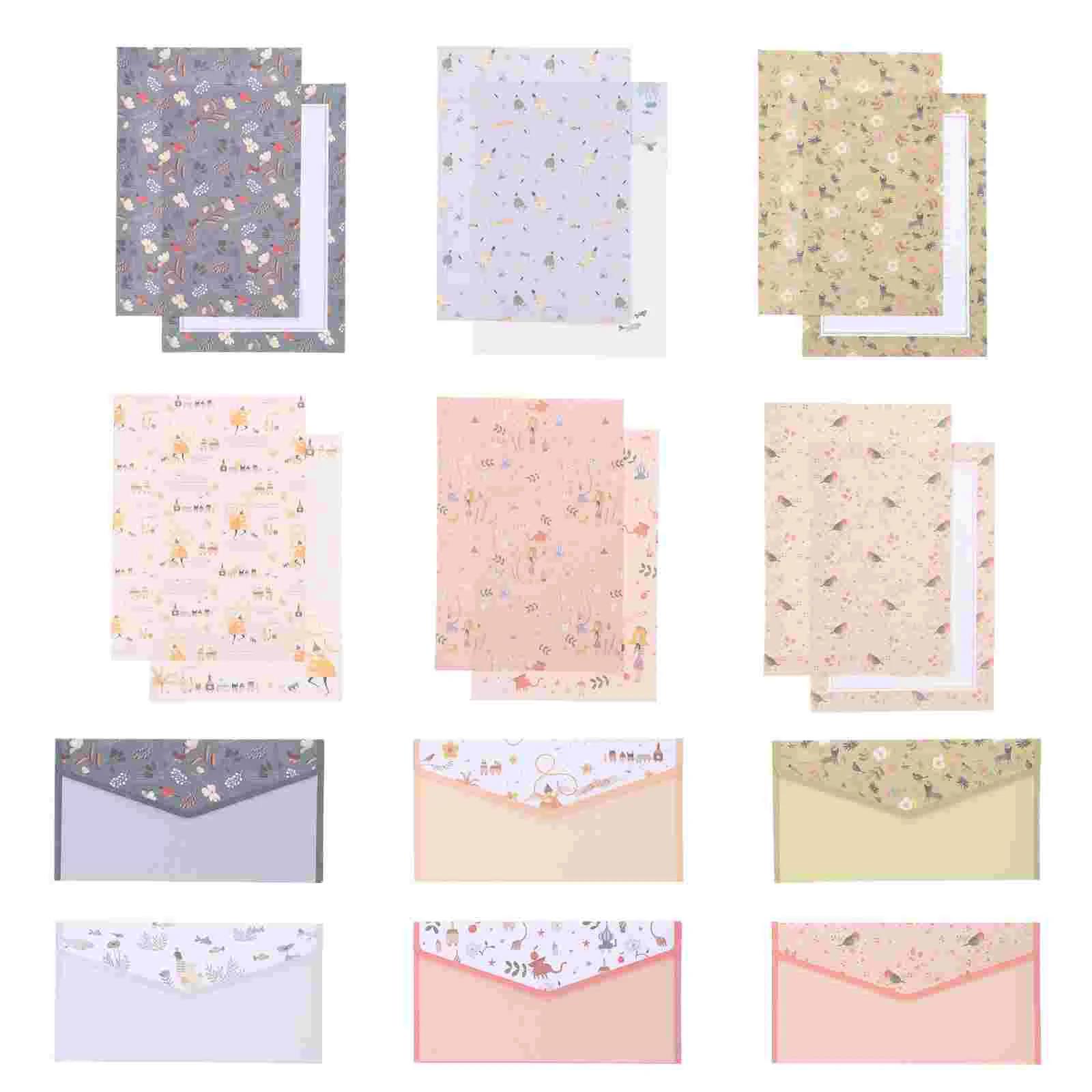 A5 Floral Envelope Painting Letter Papers Writing Cute Kit and Supplies Stationary