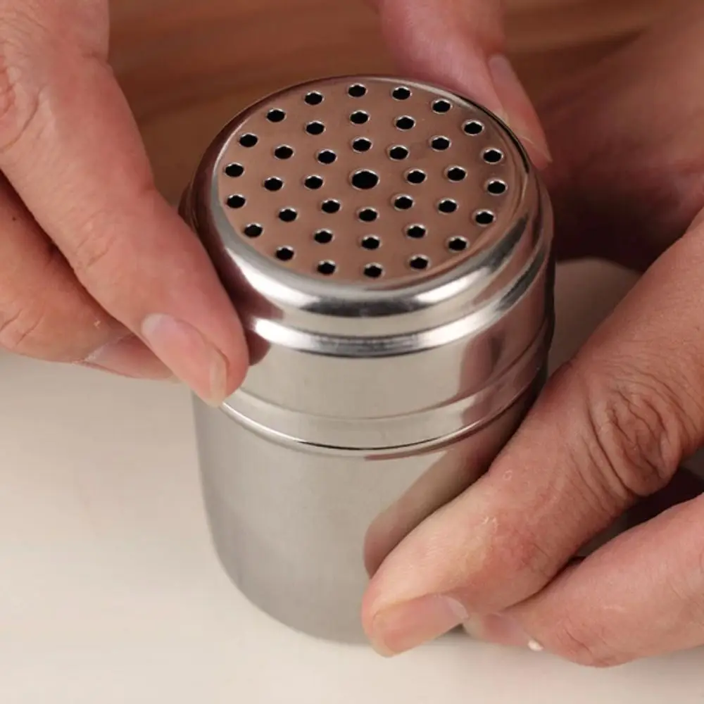 Multi-purpose Seasoning Jar Spice Jar Stainless Steel Salt Sugar Bottle Rotating Cover Kitchen Gadgets Spice Pepper Shaker