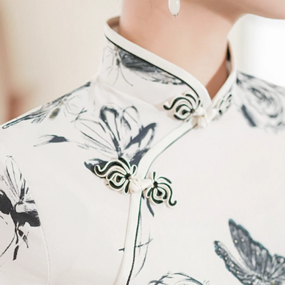 ชุดเดรสผู้หญิงสไตล์กี่เพ้า สำหรับงานปาร์ตี้ แฟชั่นประจำวัน ทรงเข้ารูป ผ้านุ่ม สวยงาม ยืดหยุ่น ระบายอากาศได้ดี