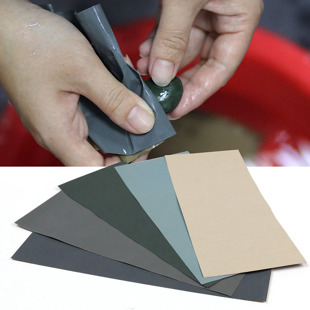 5Pcs Water Sandpaper Papers Soft Paper Base Wet And Dry Sand Paper 2000 2500 3000 5000 7000 Grit Car Paint Mixed Assorted Tool