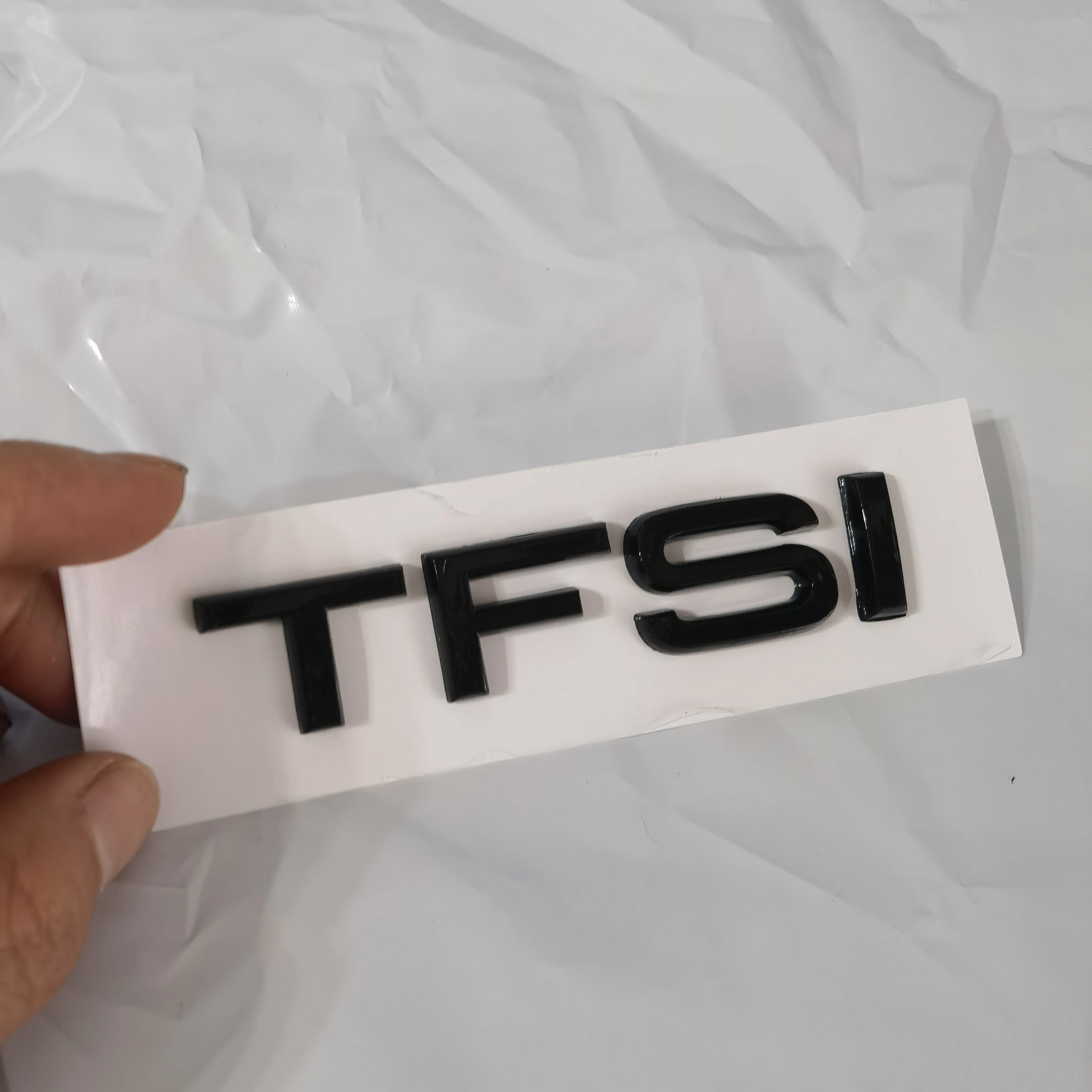 TFSI Emblem Sticker For Audi Black TFSI Rear Sticker Car Side Trunk Insignia Sticker For Audi A6 A7 A5 A3 A4 Q5 Q7 RS3 RS7 TTS