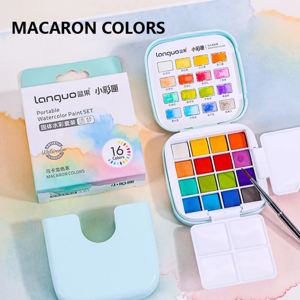 

16-цветный набор однотонных акварельных красок, мини-наборы акварельных красок «сделай сам», съемные пигменты для рисования для художественного рисования, эскизов