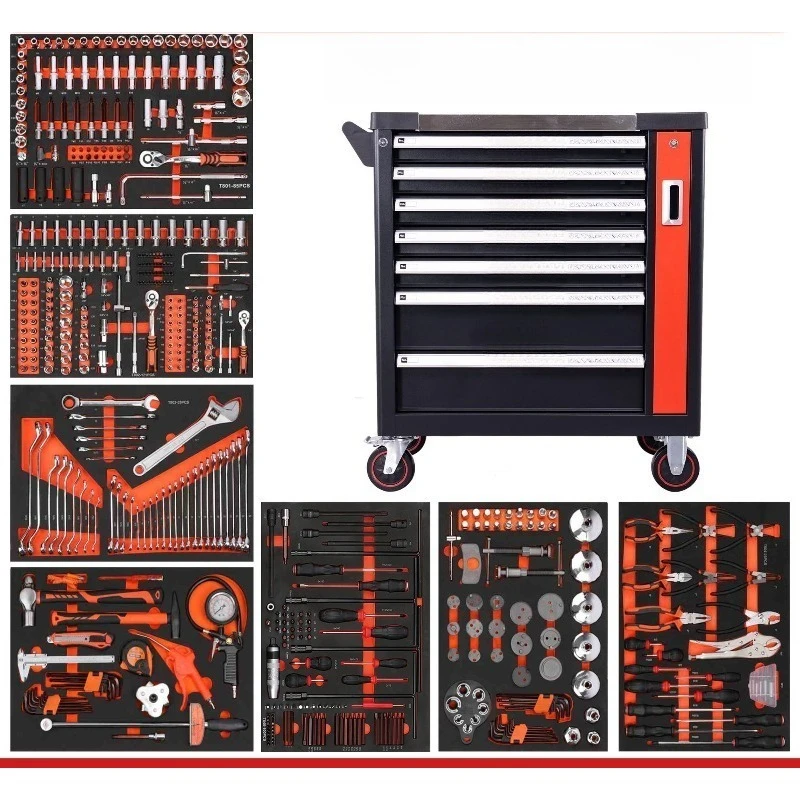 

Auto repair tool cart set full set of combinations, seven-story industrial-grade heavy-duty workshop mobile drawer toolbox