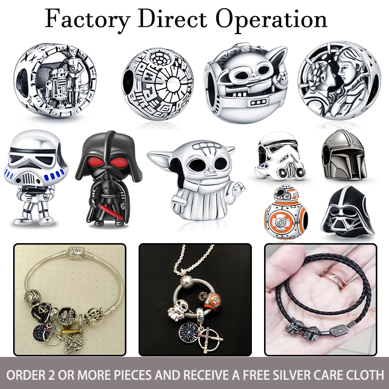 Hot Selling 925 Silver Robot Pendant Suitable for Original 925 Sterling Silver Bracelet DIY Gift