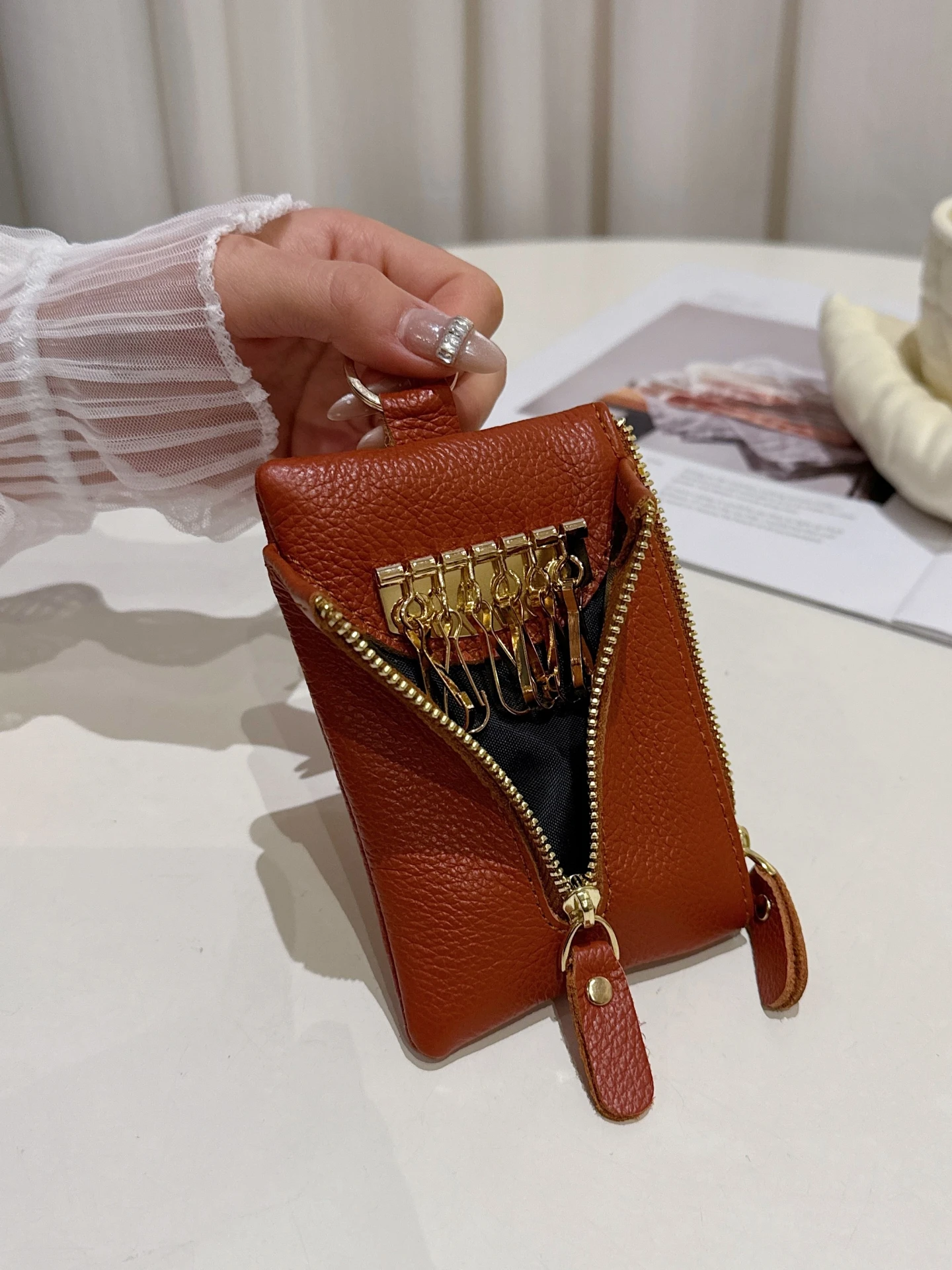 carteira-de-chaves-em-couro-com-padrao-litchi-para-mulheres-porta-chaves-multifuncional-de-alto-padrao-bolsa-de-couro-exqui