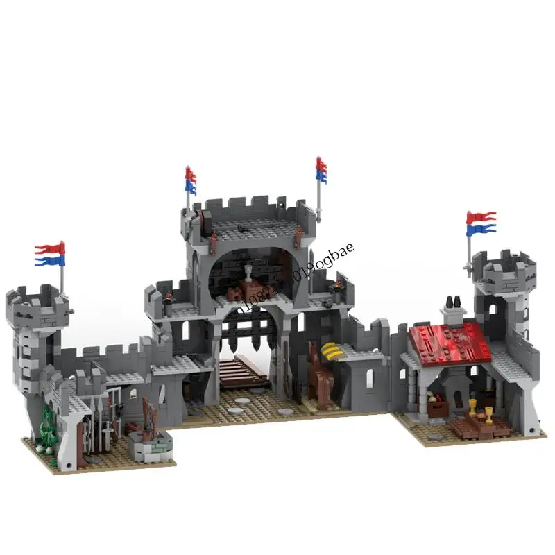 جديد 1527 قطعة MOC عرض الشارع في القرون الوسطى نموذج قلعة العاهل الأسود لتقوم بها بنفسك أفكار إبداعية لعبة أطفال تجميع لغز كتل الطوب هدية #4