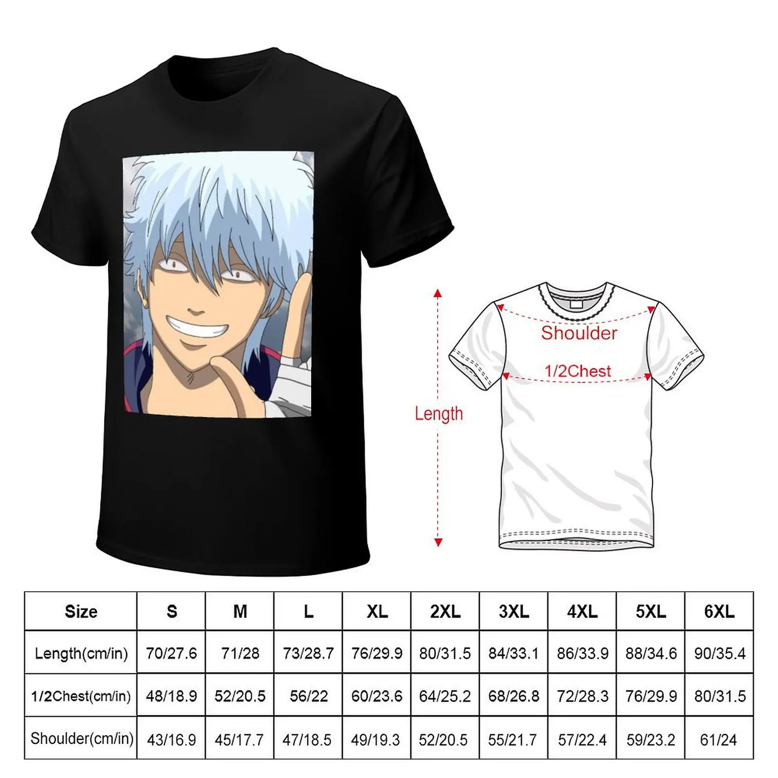 gintoki 3 T-Shirt Soft Stretch Short Sleeve Top