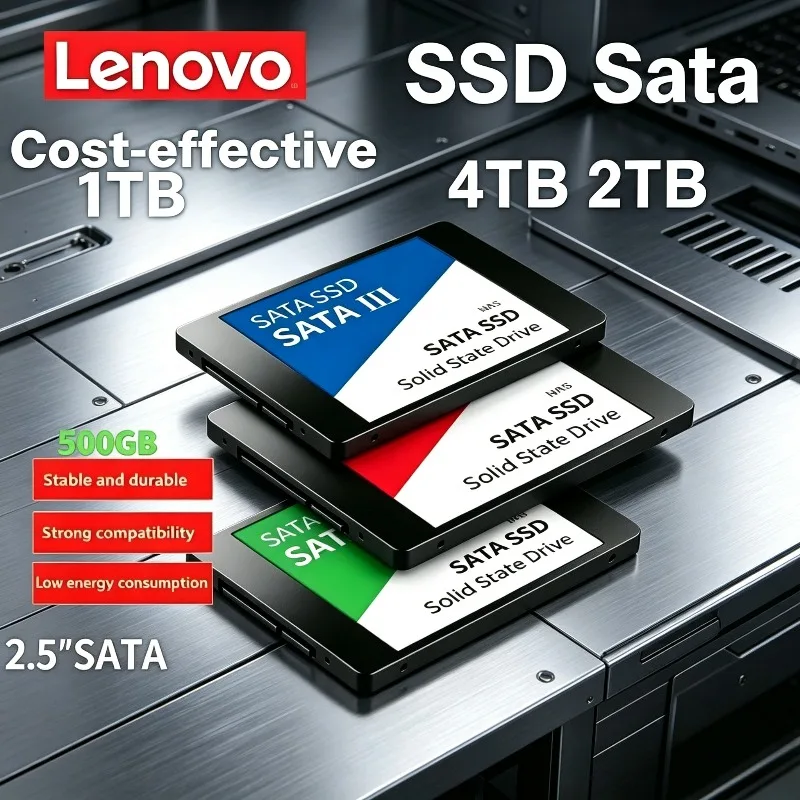 Lenovo 1-4TB SSD External Hard Disk For Internal Hard Drive Sata3 Interface Portable Solid State Drive For Laptop