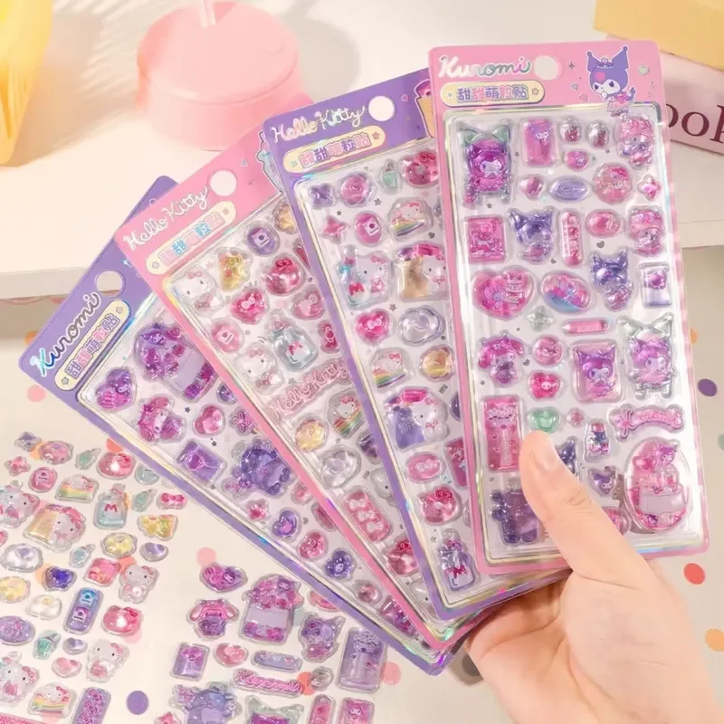 

Kawaii Kt 3d тисненая наклейка с кристаллами и бриллиантами, милая Куроми Мелодия, сделай сам, декоративный чехол для телефона, водонепроницаемая наклейка, канцелярские принадлежности, подарок